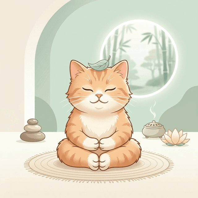 Meditating Cat